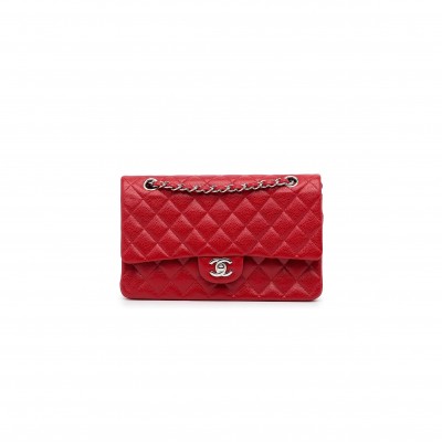 CHANEL CAVIAR QUILTED MEDIUM CLASSIC FLAP (25*15*7cm)